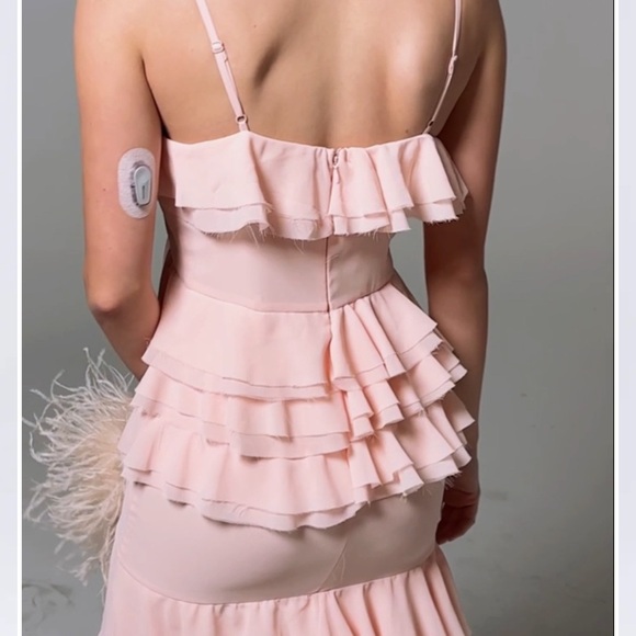 AKIRA Blush Pink Ruffle High Low Dress - Picture 9 of 9